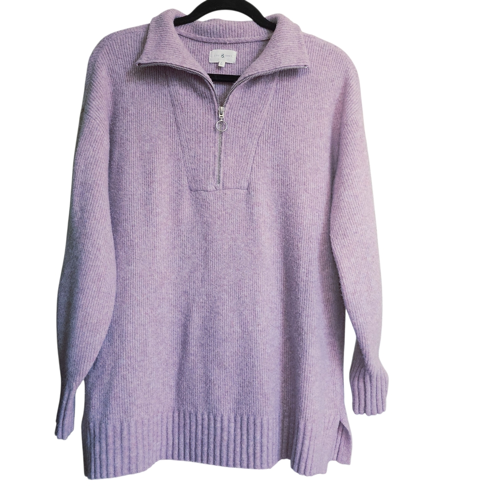 Lou & Grey Lilac Quarter-Zip Women's Sweater